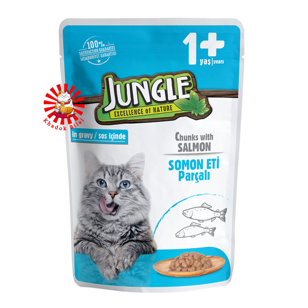 Jungle Adult Cat Pouch Salmon Flavor 100g (1+ Year)