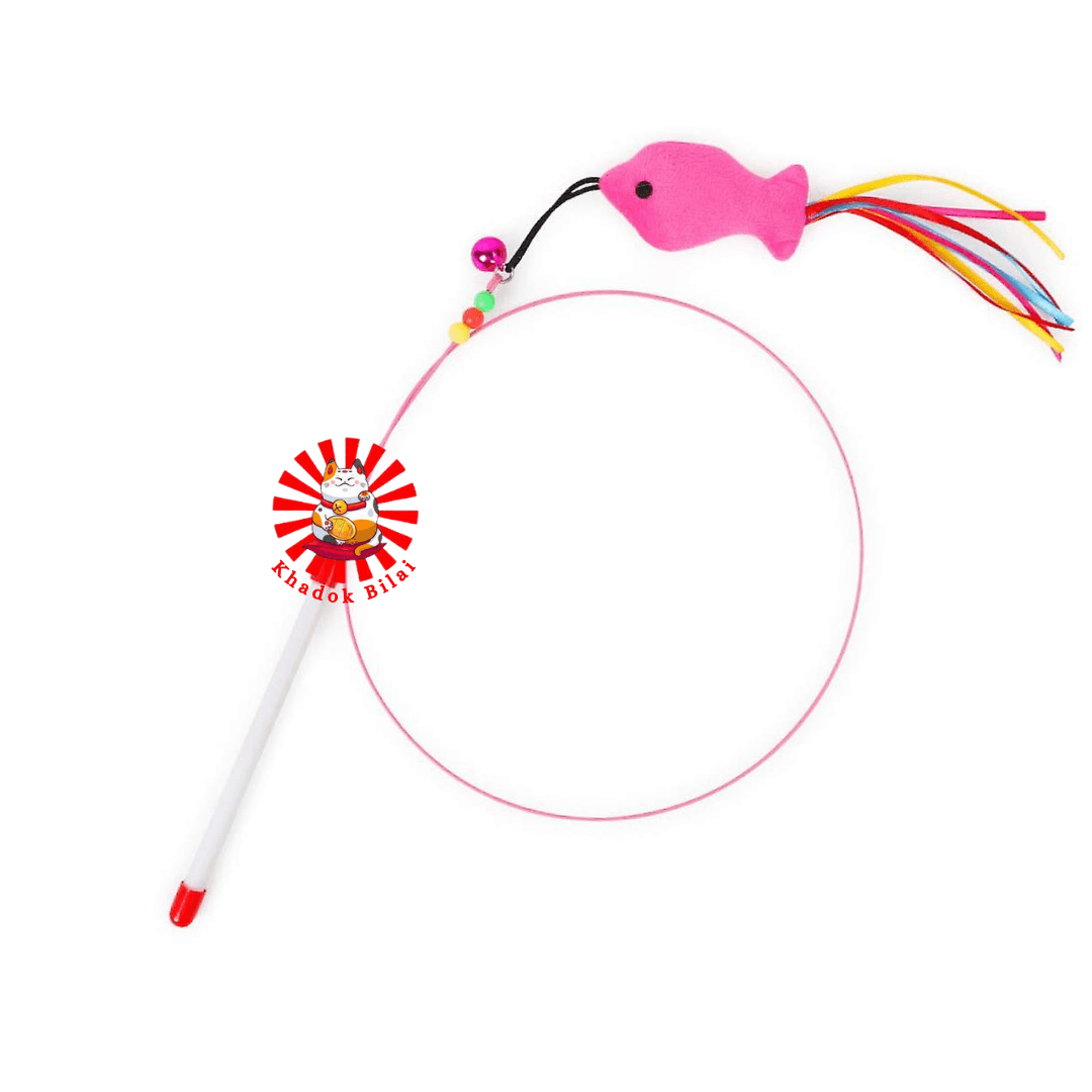 String Teaser Toy For Kitten & Cat | Fish With Bell