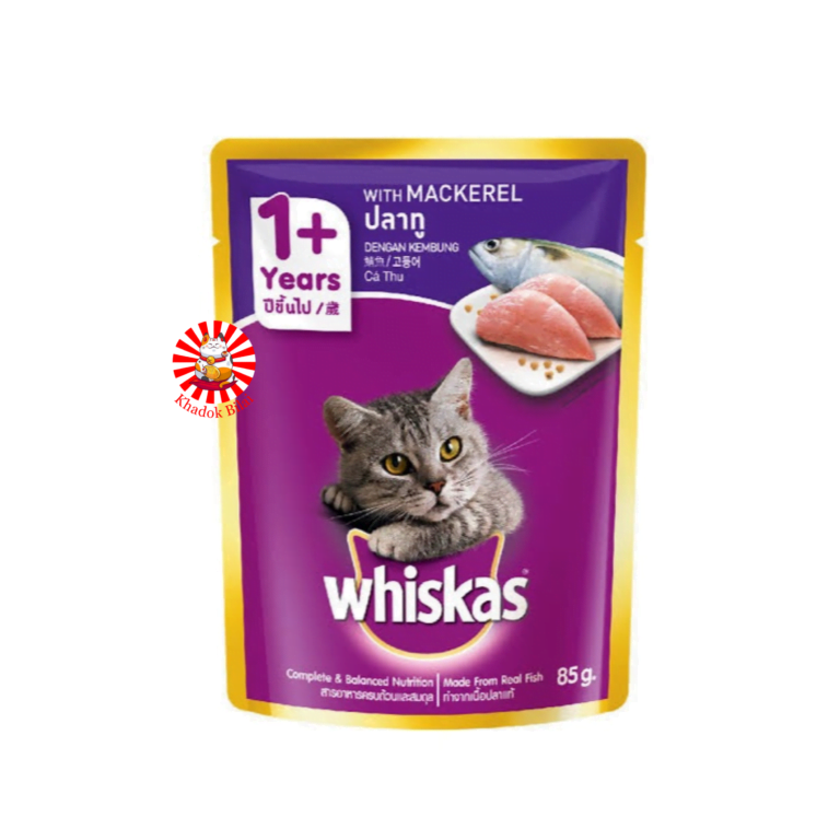 Whiskas Adult Cat Pouch Mackerel Flavor 80g (1+ Year)