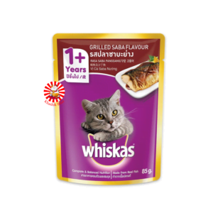 Whiskas Adult Cat Pouch Grilled Saba Flavor 80g (1+ Year)