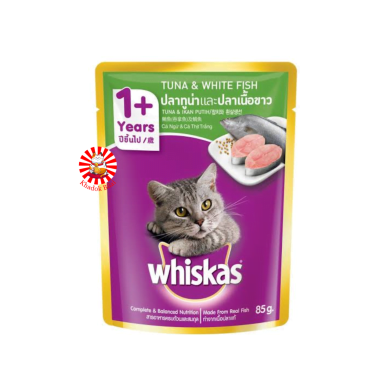 Whiskas Adult Cat Pouch Tuna & White Fish Flavor 80g (1+ Year)