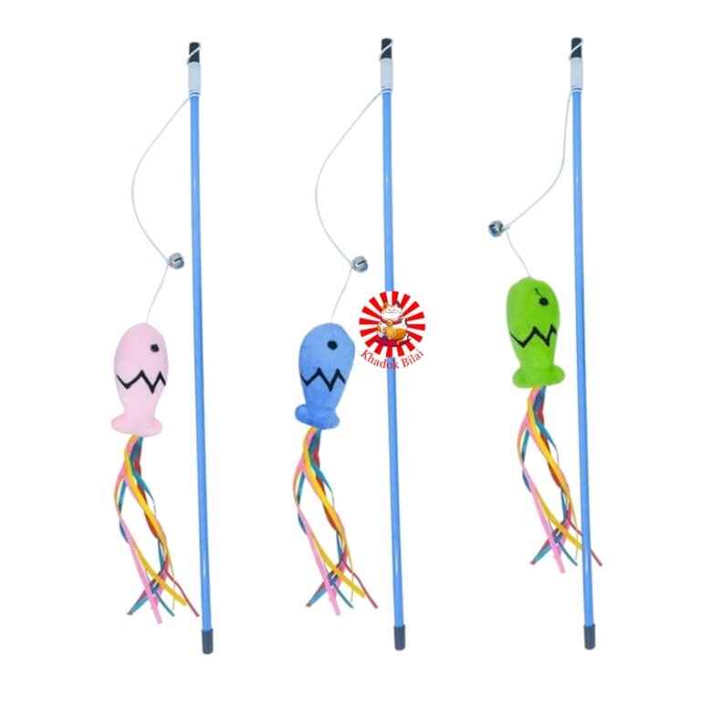 Teaser Toy With Fish Plush & Tassel