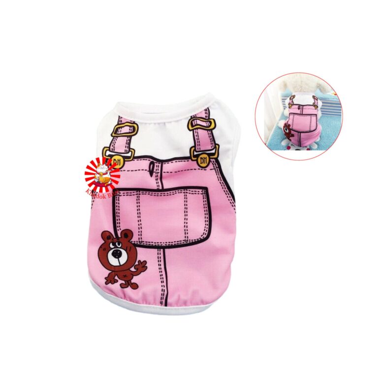 Printed Pet Dress | Baby Pink Jump Suit Print