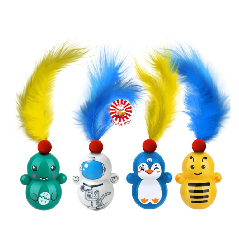 Tumbling Toy With Feather