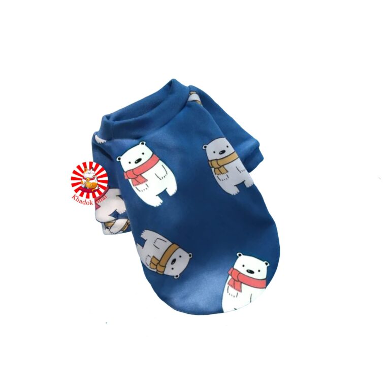Full Sleeve Pet Dress | Polar-Bear Print