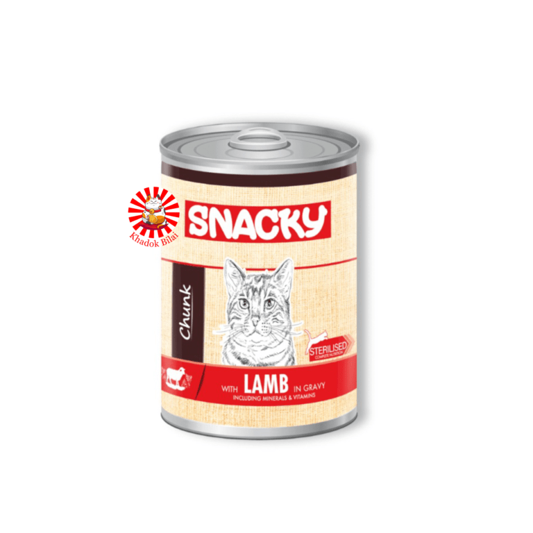 Snacky Adult Cat Can Food Lamb Flavor 400g (1+ Year)