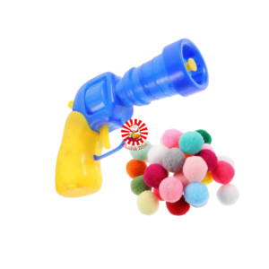 Plush Ball Shooting Toy Gun For Cats & Dogs | 10Pcs