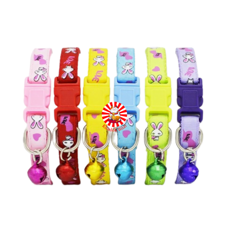Pretty Neck Collar With Bell For Kittens & Cats | Adjustable (20 - 32cm)