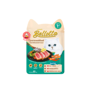 Bellotta Adult Cat Pouch Tuna Topping Anchovy in Jelly Flavor 85g (1+ Year)