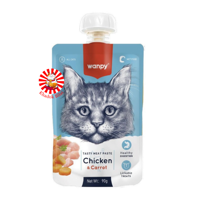 Wanpy Tasty Meat Paste Cat Pouch Chicken & Carrot Flavor 90g (1+ Year)