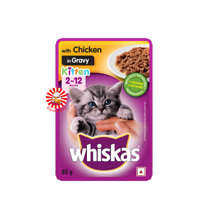 Whiskas Kitten Pouch with Chicken in Gravy Flavor 80g (2-12 months)